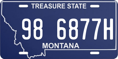 MT license plate 986877H