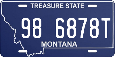 MT license plate 986878T