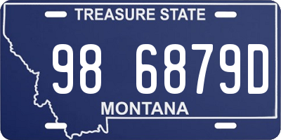 MT license plate 986879D