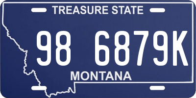 MT license plate 986879K