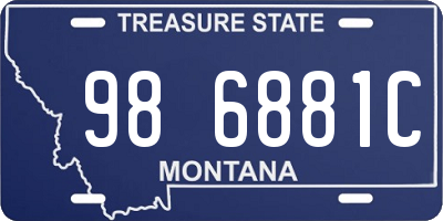 MT license plate 986881C