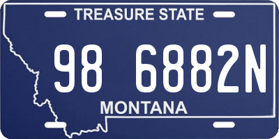 MT license plate 986882N