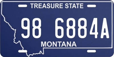 MT license plate 986884A
