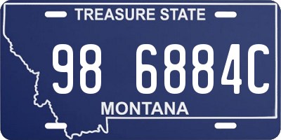 MT license plate 986884C