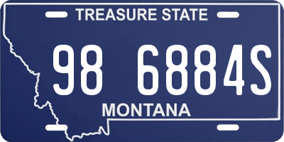 MT license plate 986884S