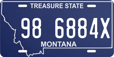 MT license plate 986884X