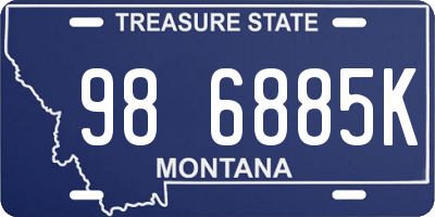 MT license plate 986885K