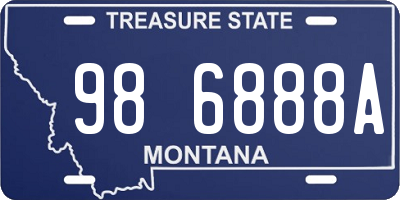 MT license plate 986888A