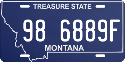 MT license plate 986889F