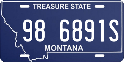 MT license plate 986891S