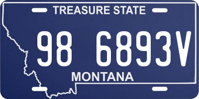 MT license plate 986893V