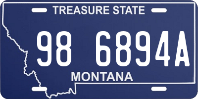 MT license plate 986894A
