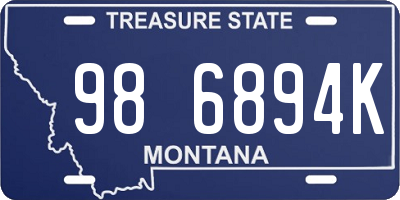 MT license plate 986894K