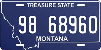 MT license plate 986896O