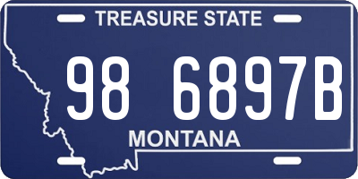 MT license plate 986897B