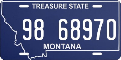 MT license plate 986897O