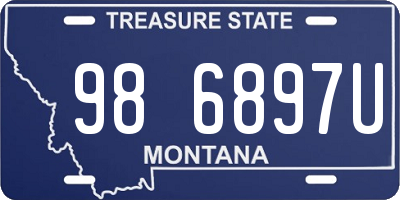 MT license plate 986897U