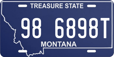 MT license plate 986898T