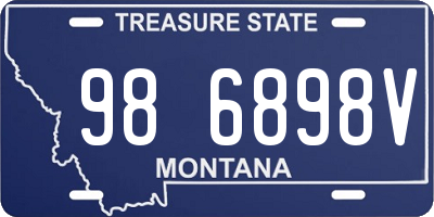 MT license plate 986898V