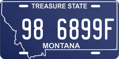 MT license plate 986899F
