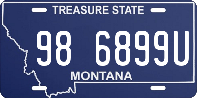 MT license plate 986899U