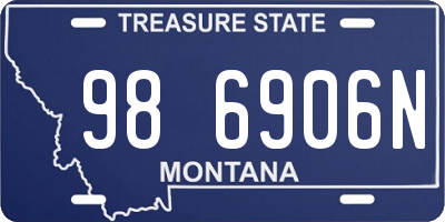 MT license plate 986906N