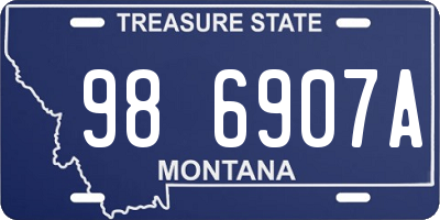 MT license plate 986907A