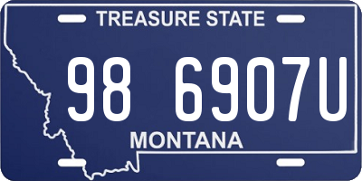 MT license plate 986907U