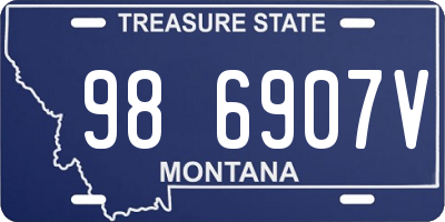 MT license plate 986907V