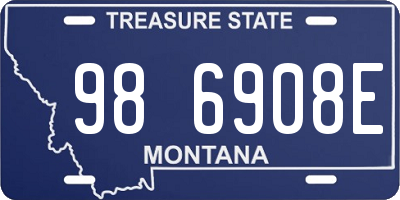 MT license plate 986908E
