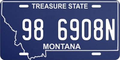 MT license plate 986908N