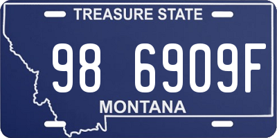 MT license plate 986909F