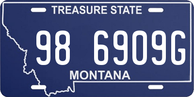 MT license plate 986909G