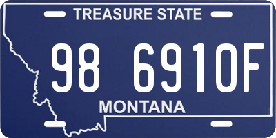 MT license plate 986910F