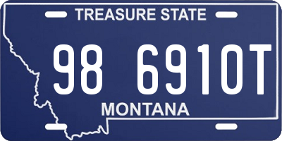 MT license plate 986910T