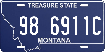 MT license plate 986911C