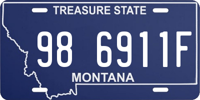 MT license plate 986911F