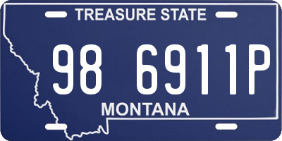 MT license plate 986911P