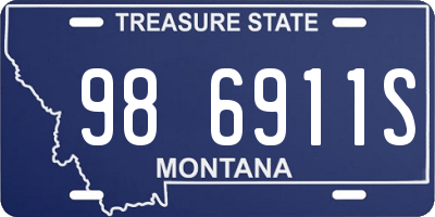 MT license plate 986911S