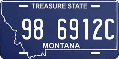 MT license plate 986912C