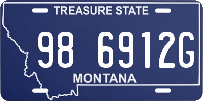 MT license plate 986912G