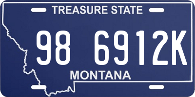 MT license plate 986912K