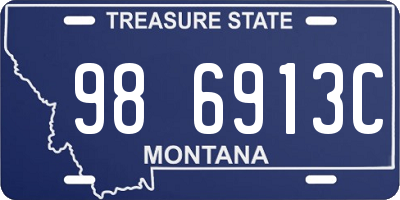 MT license plate 986913C