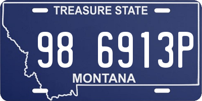 MT license plate 986913P