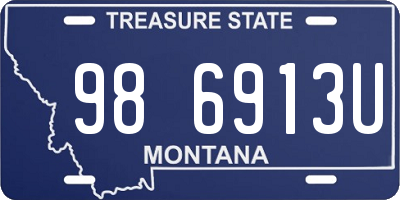 MT license plate 986913U