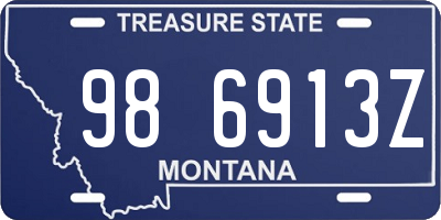 MT license plate 986913Z