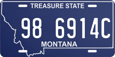 MT license plate 986914C