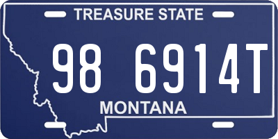 MT license plate 986914T