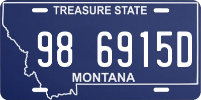 MT license plate 986915D