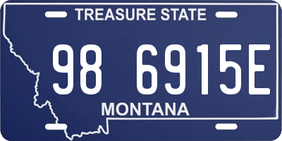 MT license plate 986915E
